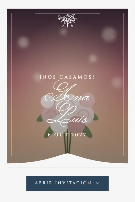 Invitación digital Celeste para boda