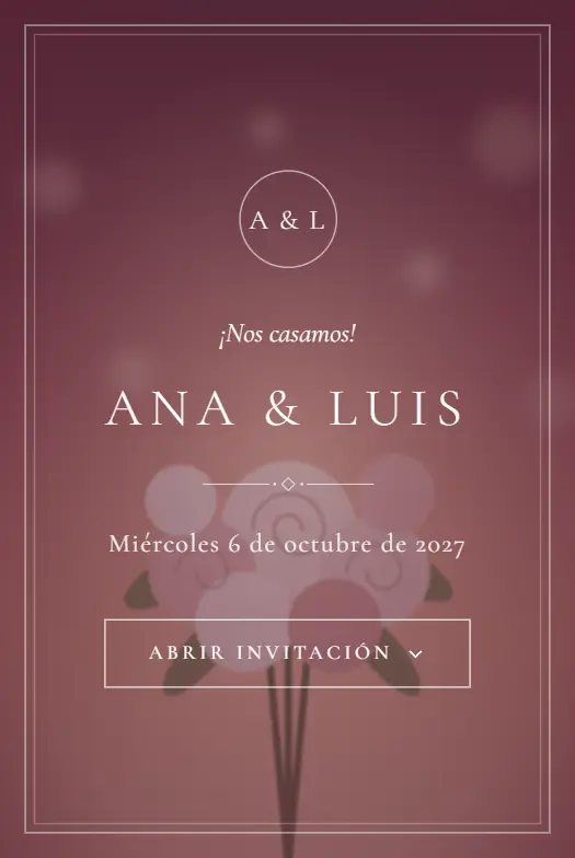 Invitación digital Clásico para boda