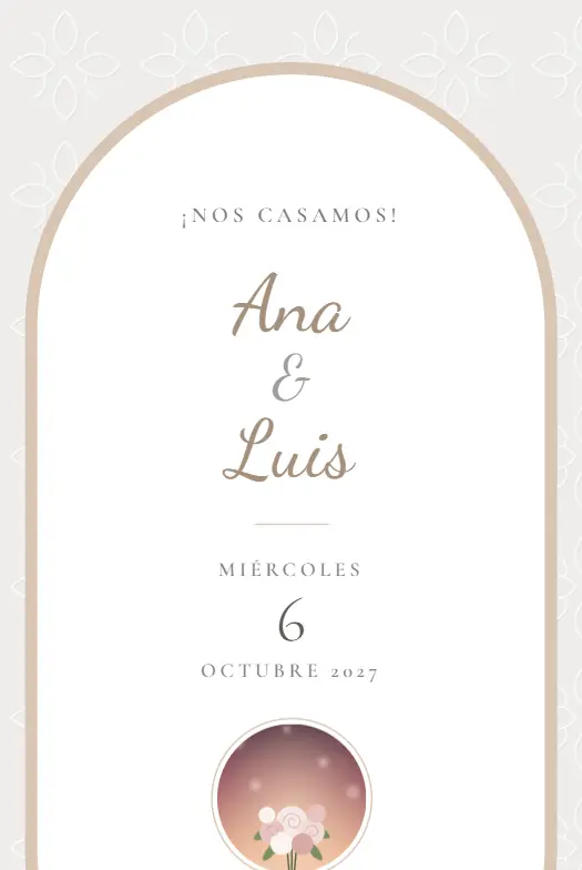 Invitación digital Damasco para boda