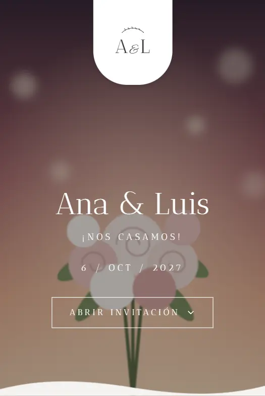 Invitación digital Grafito para boda
