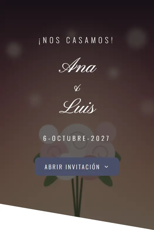 Invitación digital Índigo para boda