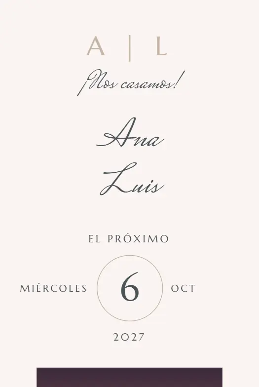 Invitación digital Lacre para boda