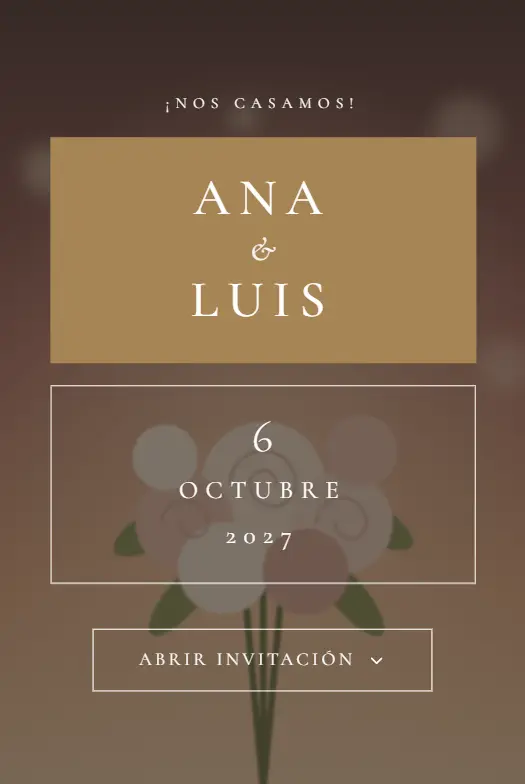 Invitación digital Marfil para boda