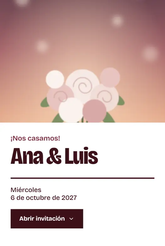 Invitación digital Moderno para boda