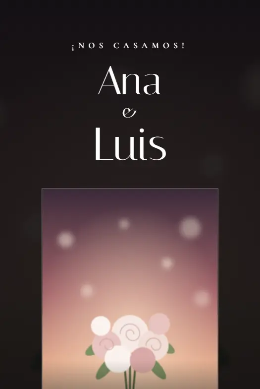 Invitación digital Noche para boda