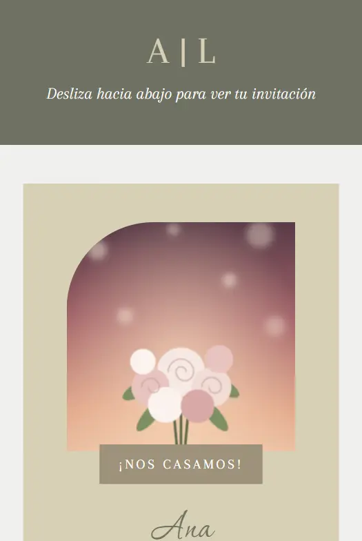 Invitación digital Olivo para boda