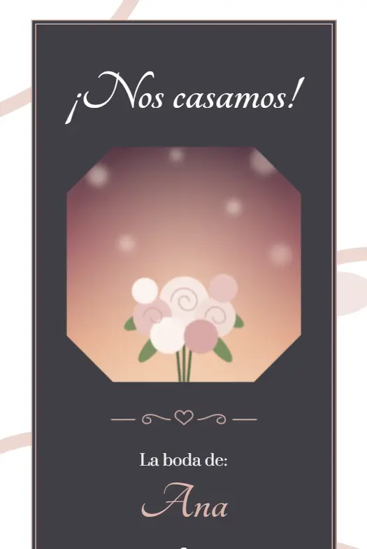 Invitación digital Ónix para boda