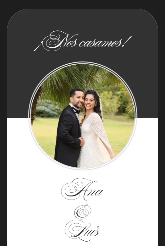 Invitación digital Pluma para boda