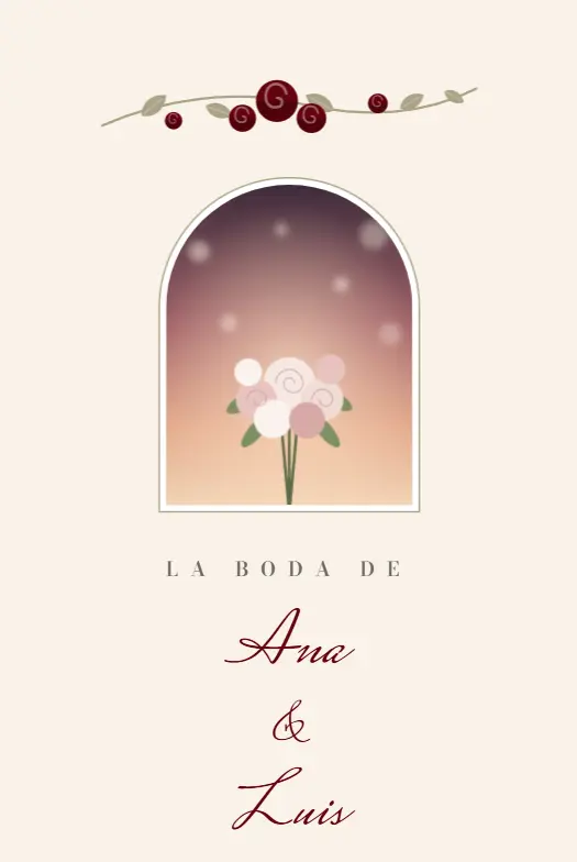 Invitación digital Rosal para boda