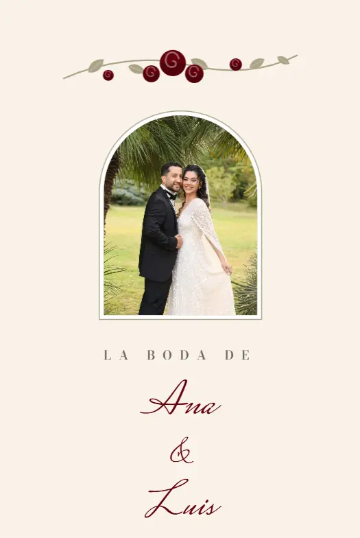 Invitación digital Rosal para boda
