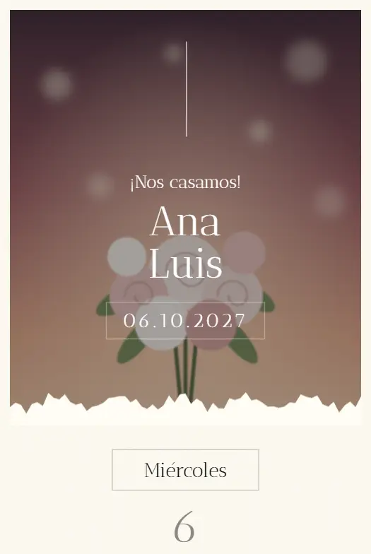 Invitación digital Sierra para boda